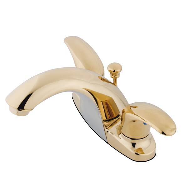 4" Centerset Bathroom Faucet, Polished Brass